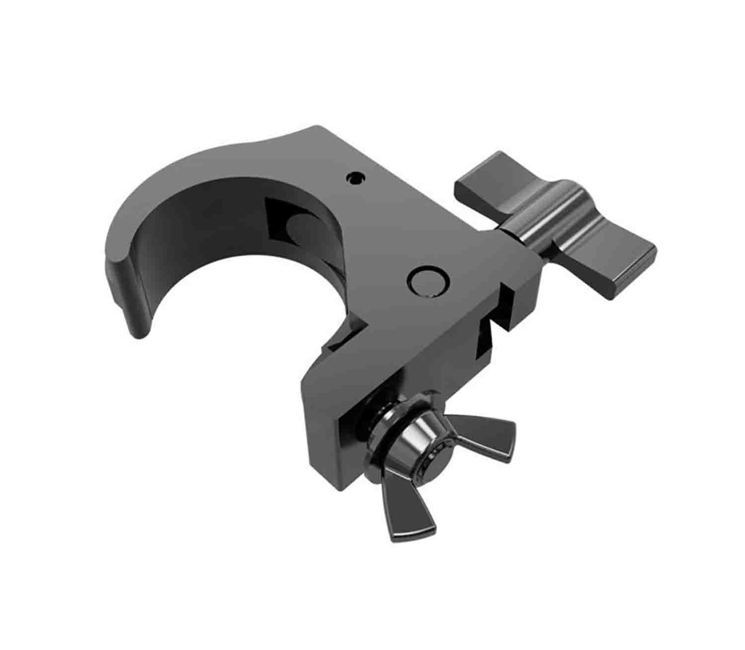 Global Truss SNAP CLAMP BLK, Medium Duty Low Profile Hook Style Clamp with T handle for 2" OD Tube - Black - Hollywood DJ