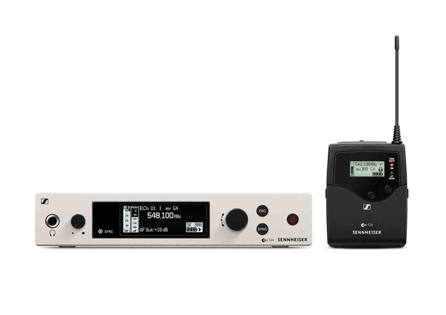 Sennheiser EW 300 G4-BASE SK-RC-AW+ Wireless Microphone System with Bodypack - 470 to 558 MHz - Hollywood DJ