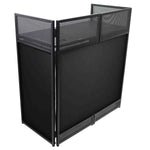 ProX XF-VISTA BL VISTA DJ Booth Facade Table Station with White/Black Scrim kit and Padded Travel Bag - Hollywood DJ