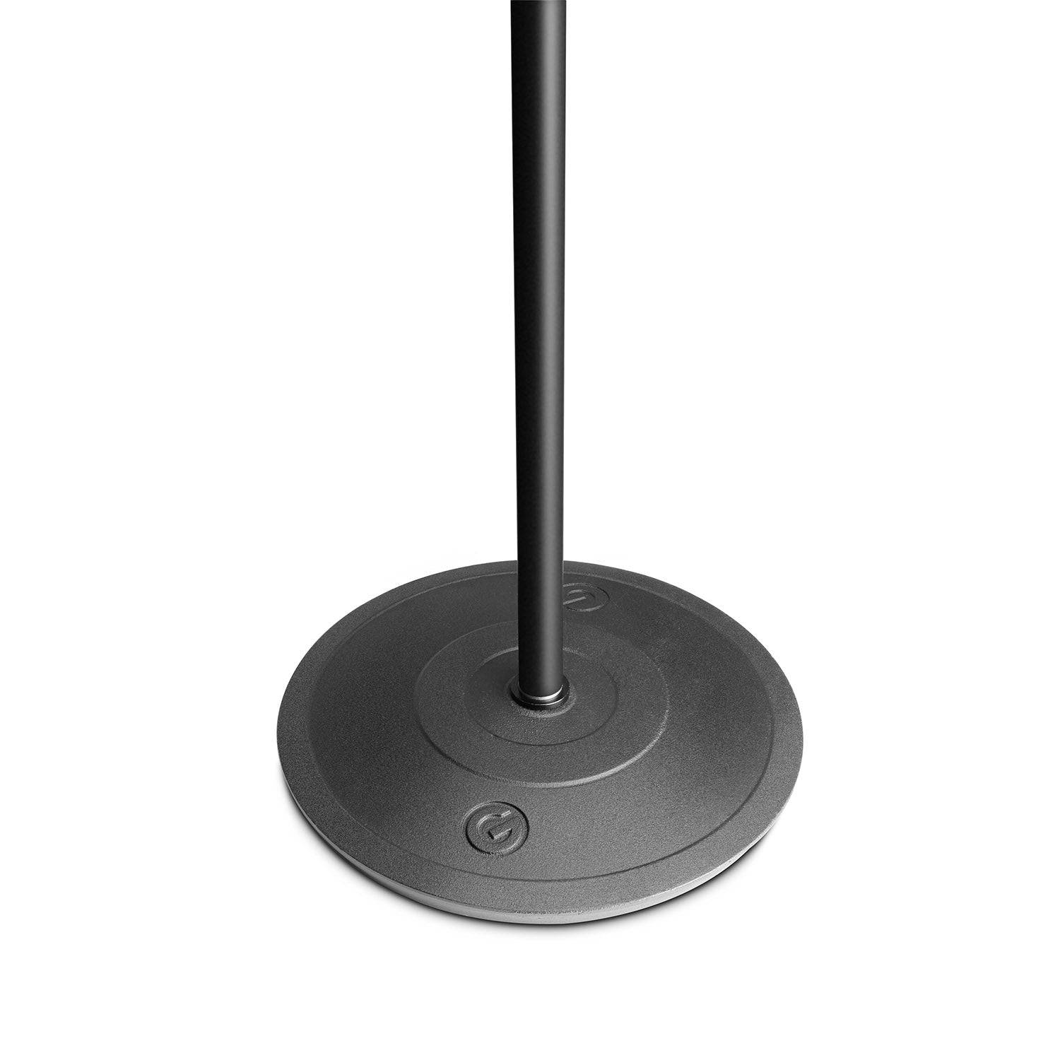 Gravity GMS231HB Microphone Stand With Round Base and One-Hand Clutch - Hollywood DJ