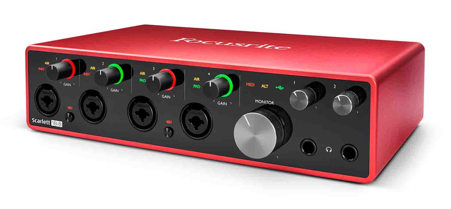 Focusrite SCARLETT-18I8-3G 18x8 USB Audio/MIDI Interface - Hollywood DJ