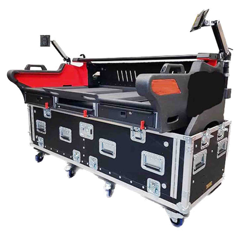 ProX XZF-YQL5 D 2U Flip-Ready Easy Detachable Retracting DJ Case for Yamaha QL5 Console - Hollywood DJ