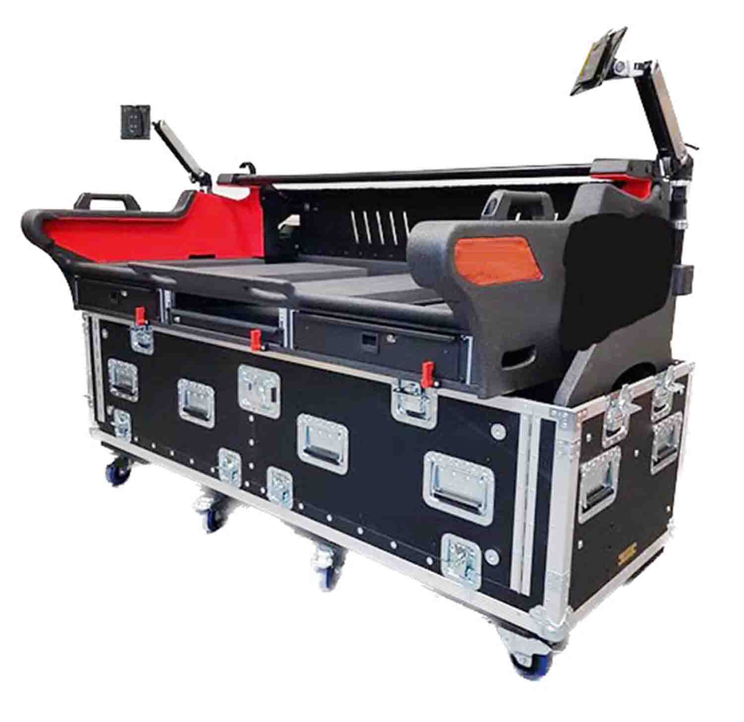 ProX XZF-YQL5 D 2U Flip-Ready Easy Detachable Retracting DJ Case for Yamaha QL5 Console - Hollywood DJ