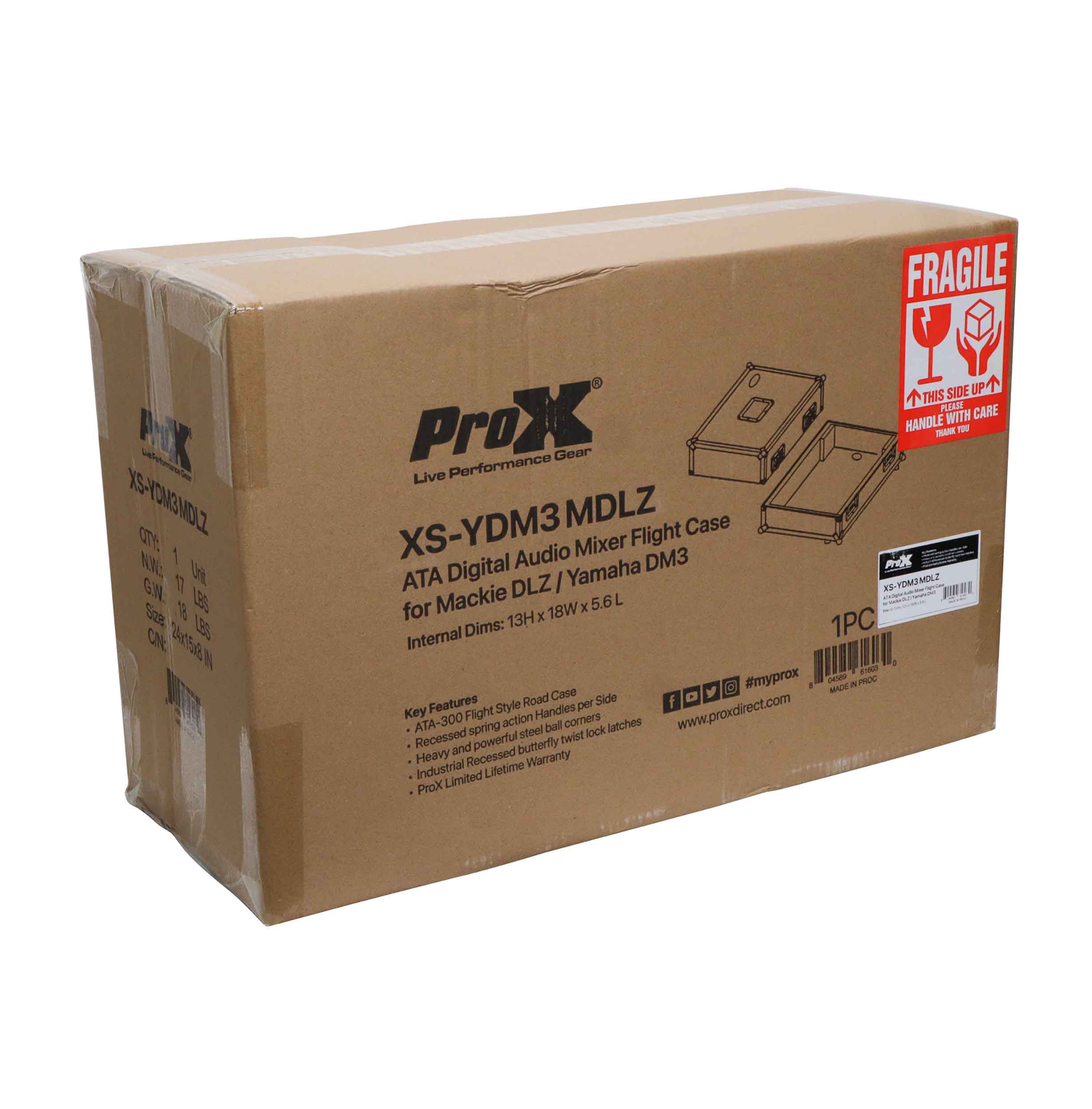 ProX XS-YDM3MDLZ ATA Case for DM3 or Mackie DLZ Digital Audio Mixer