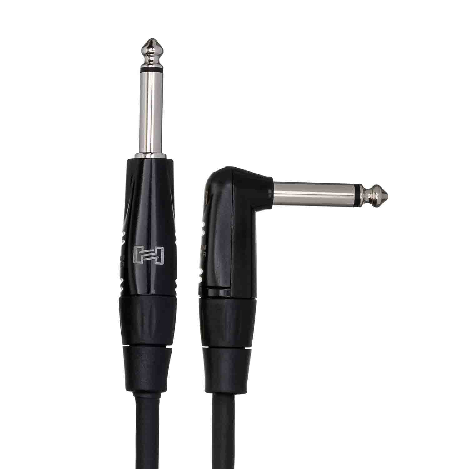 Hosa HGTR-010R, Straight to Right Angle Pro Guitar Cable - 10 Feet - Hollywood DJ