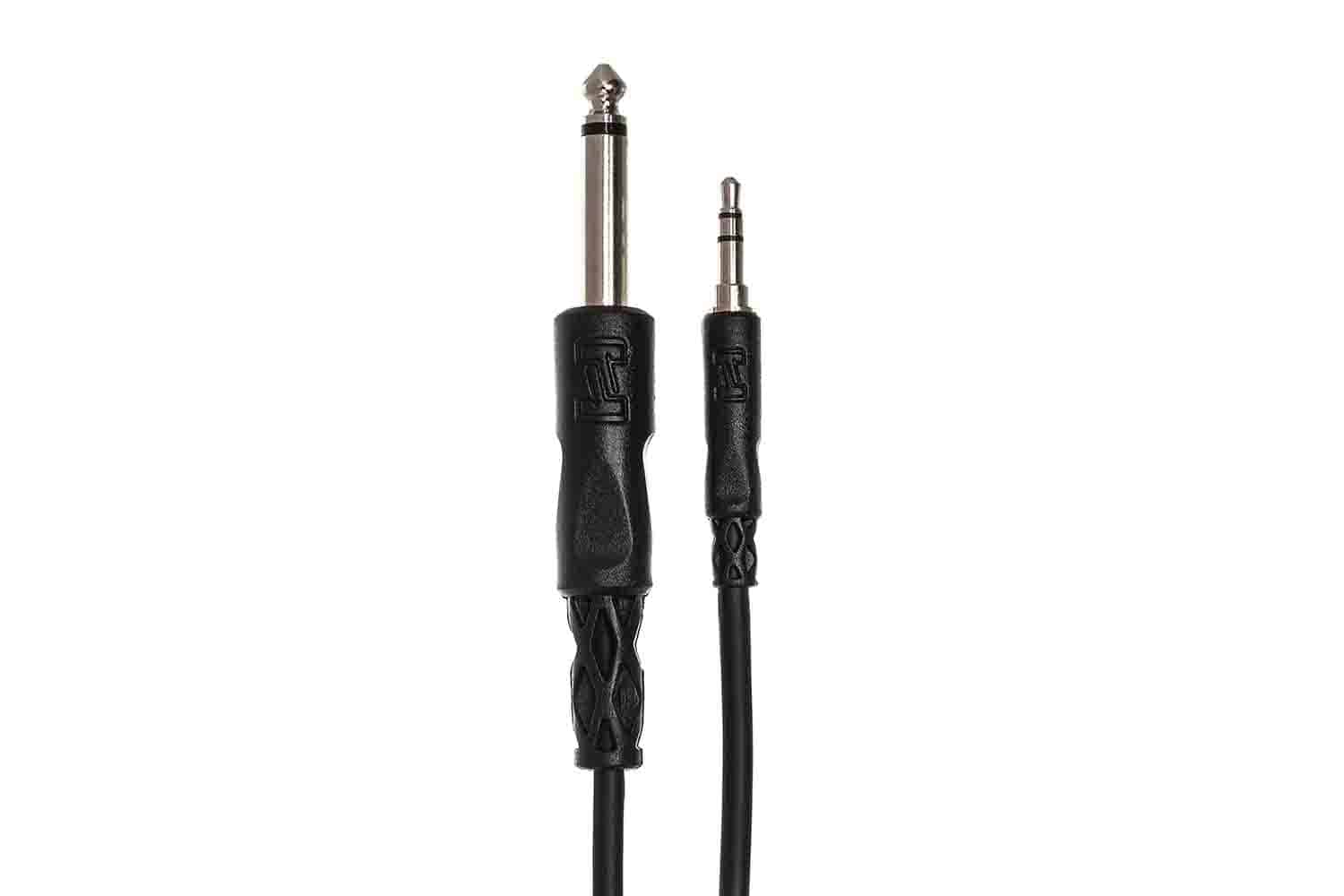 Hosa Mono Interconnect Cable, 1/4 in TS to 3.5 mm TRS - Hollywood DJ