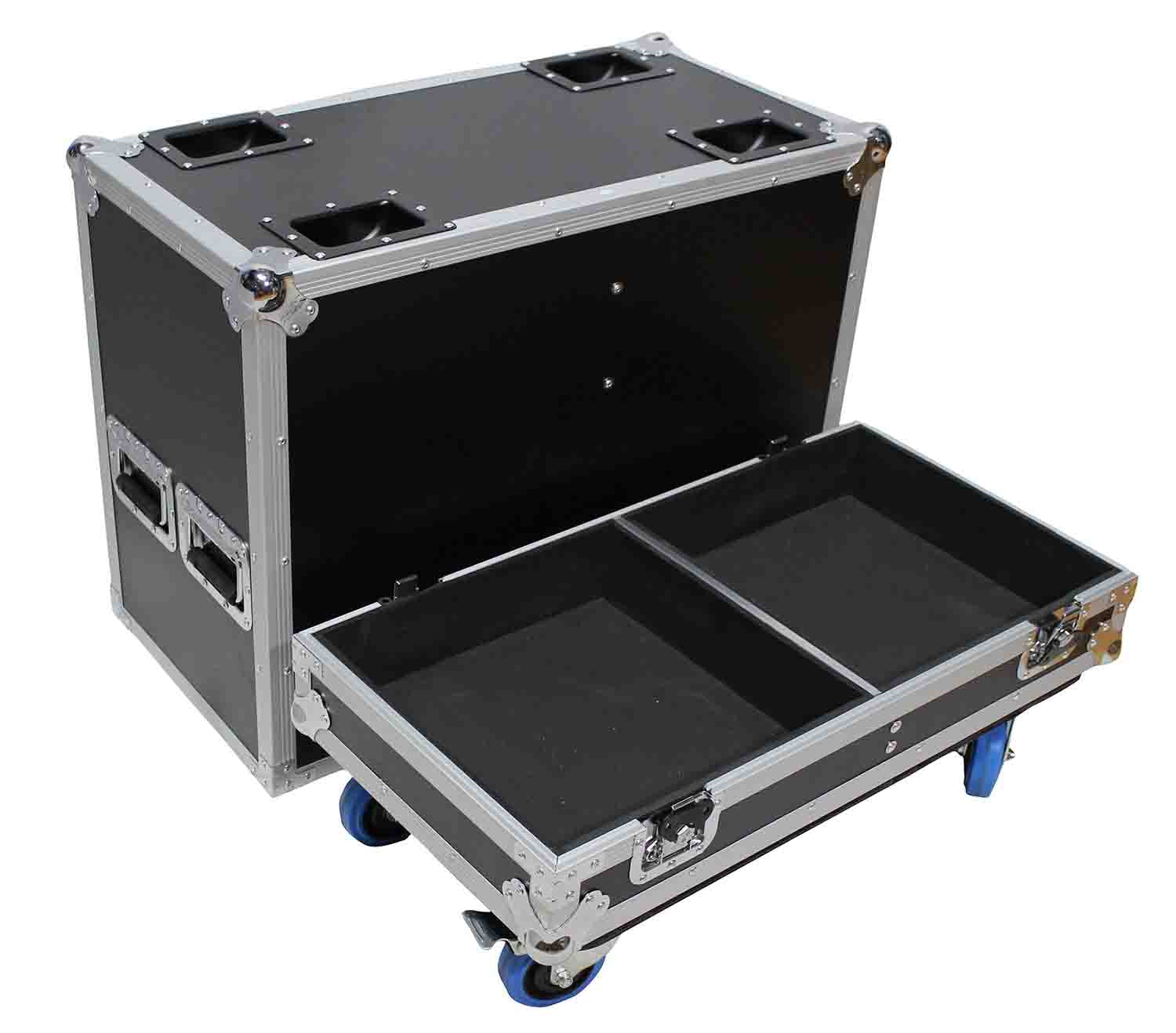 ProX X-RCF-TTL6A, Flight Case for 2x RCF TTL6-A Three-Way Line Array Module with 4-inch Wheels - Hollywood DJ
