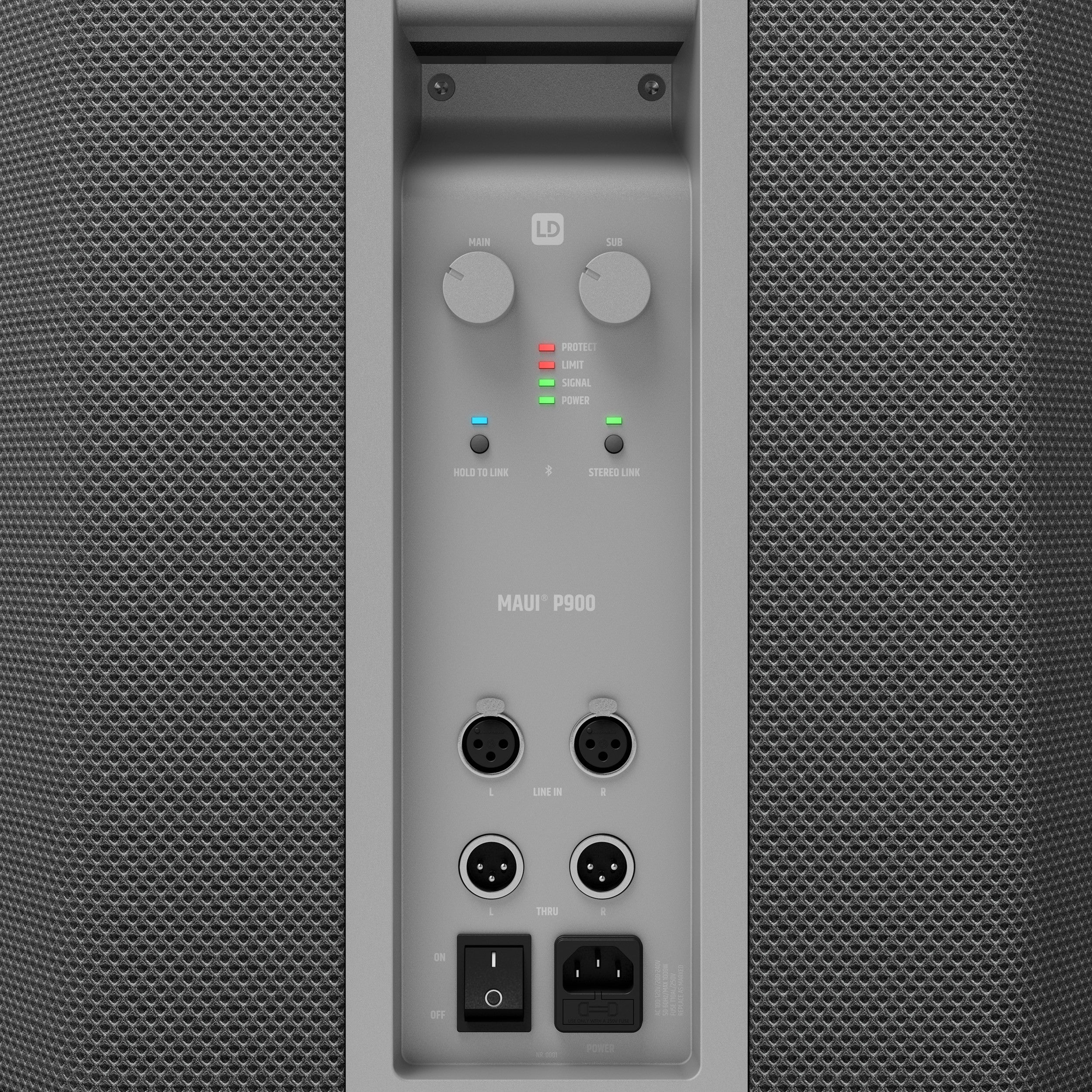LD System MAUI P900 G, Active Column PA by Porsche Design Studio in Platinum Gray - Hollywood DJ