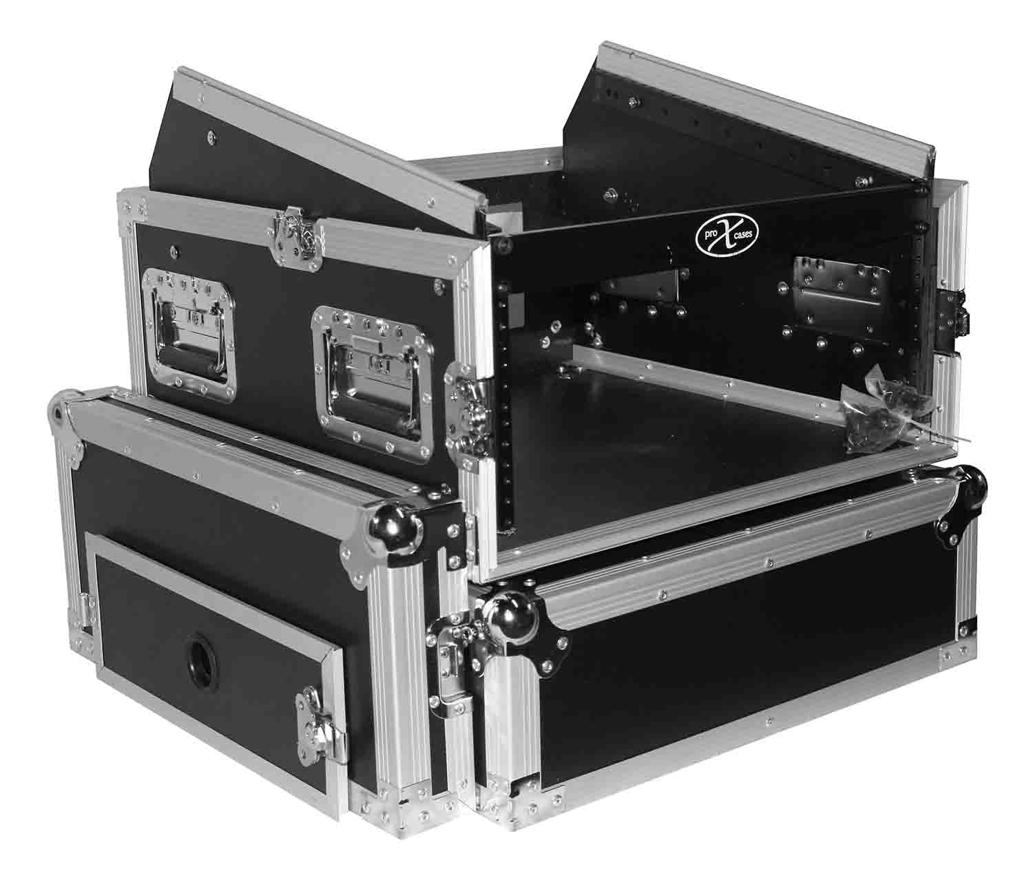 ProX T-4MRSSMK2 4U Rack x 10U Top Mixer DJ Combo Flight Case - Hollywood DJ