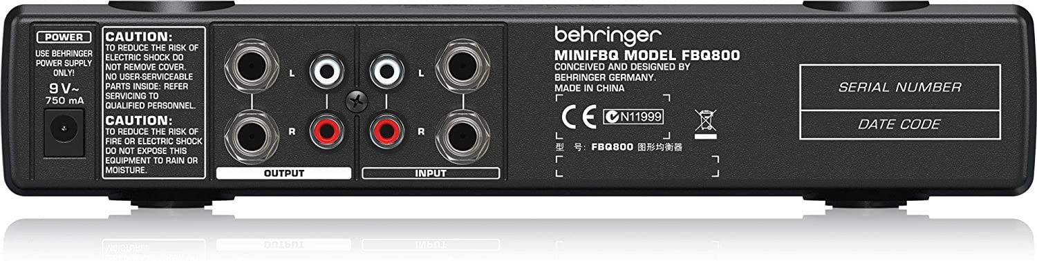 Behringer FBQ800 Ultra Compact 9-Band Graphic Equalizer with FBQ - Hollywood DJ