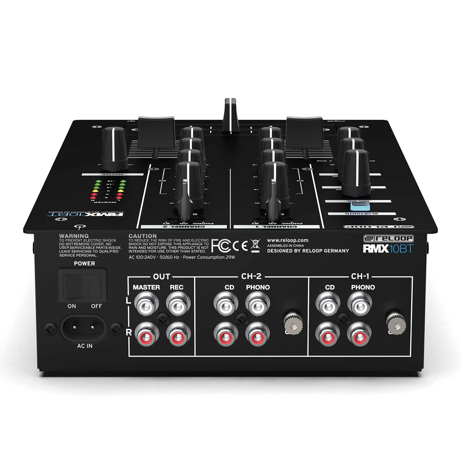 Reloop RMX-10-BT 2-Channel Bluetooth Dj Mixer In Compact Design - Hollywood DJ