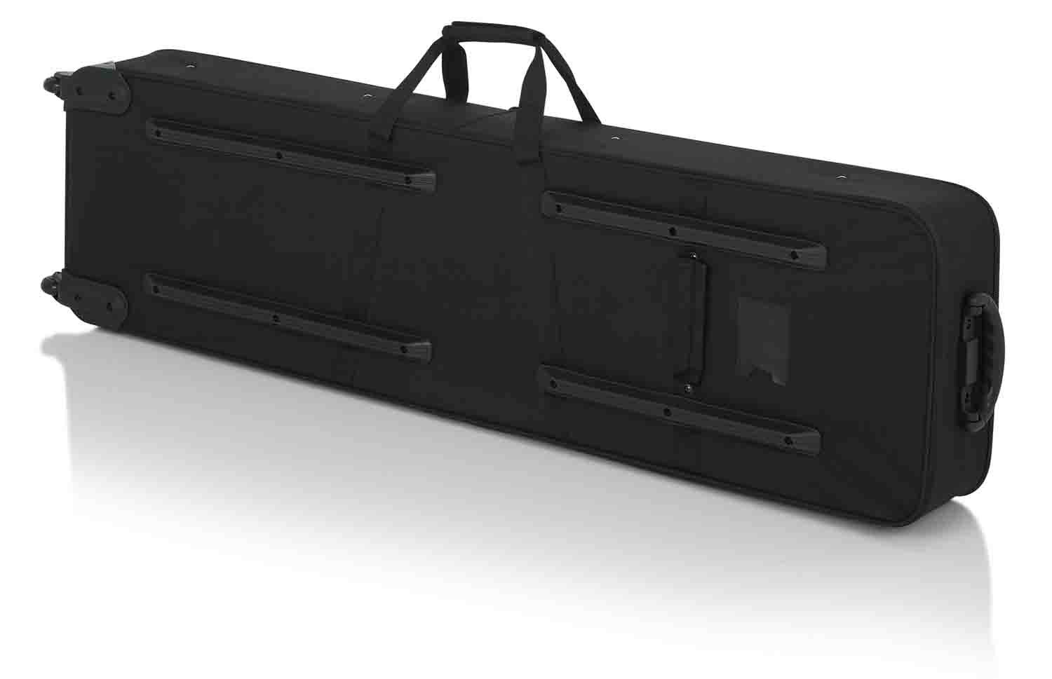 Gator Cases GK-76-SLIM Rigid EPS Foam Lightweight DJ Case for Slim 76 Note Keyboards with Wheels - Hollywood DJ