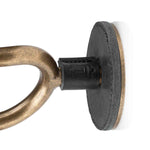 Levy's Leathers LVY-FGHNGR-BRBK Brass Forged Guitar Hanger with Black Leather - Hollywood DJ