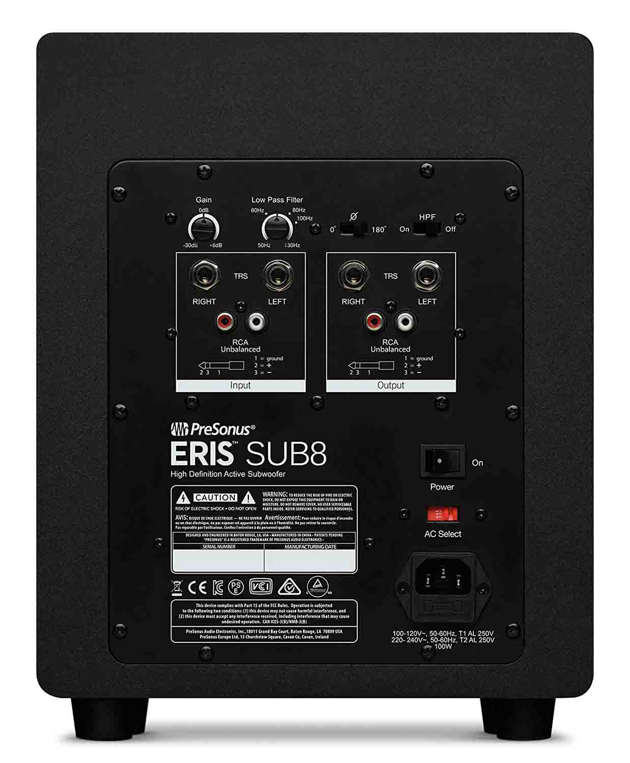 Presonus ERIS SUB 8, 8" Compact Studio Subwoofer - Hollywood DJ