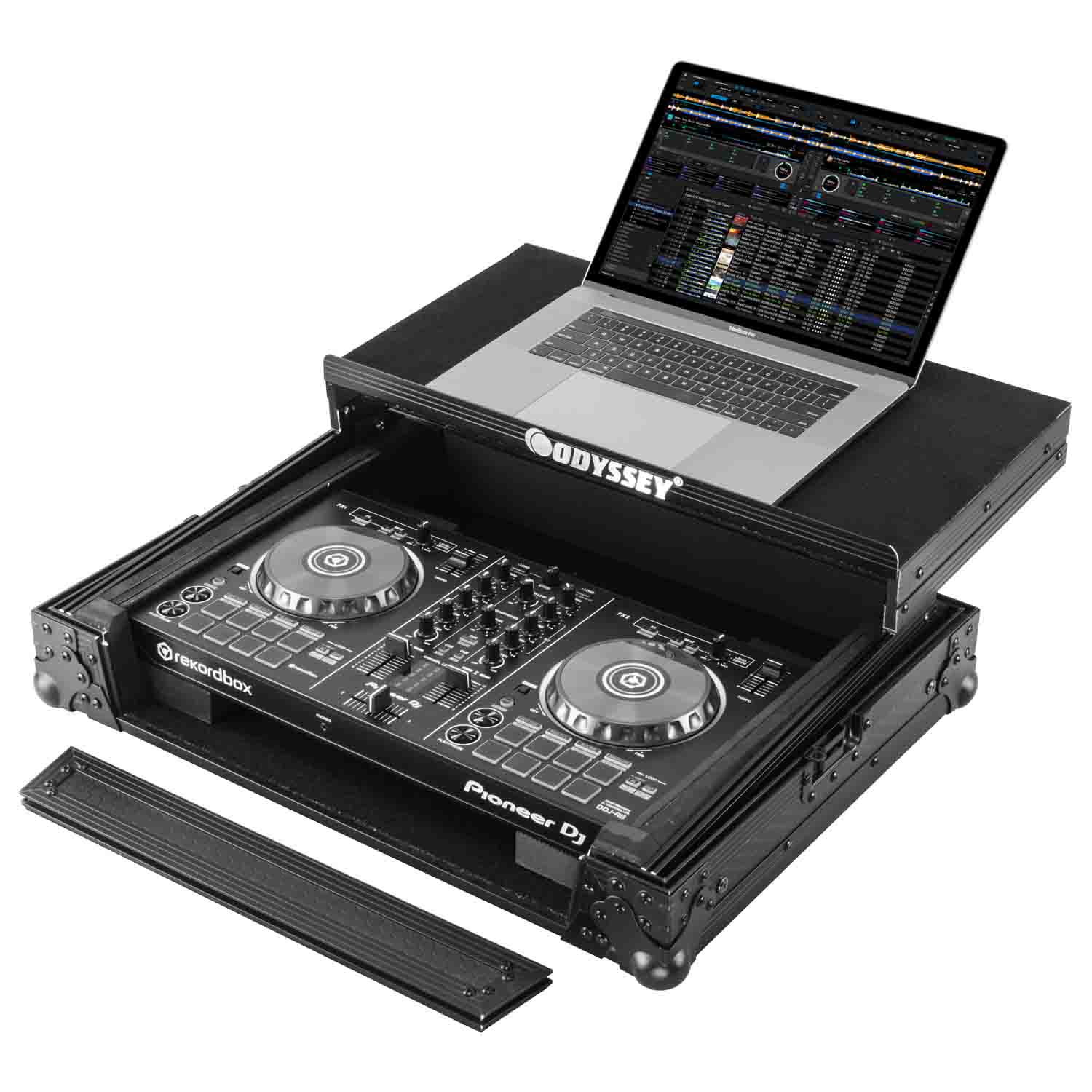 Odyssey 810165 Industrial Board Glide Style DJ Case for Pioneer DDJ-RB DJ Controller or Similar Size DJ Controllers - Hollywood DJ