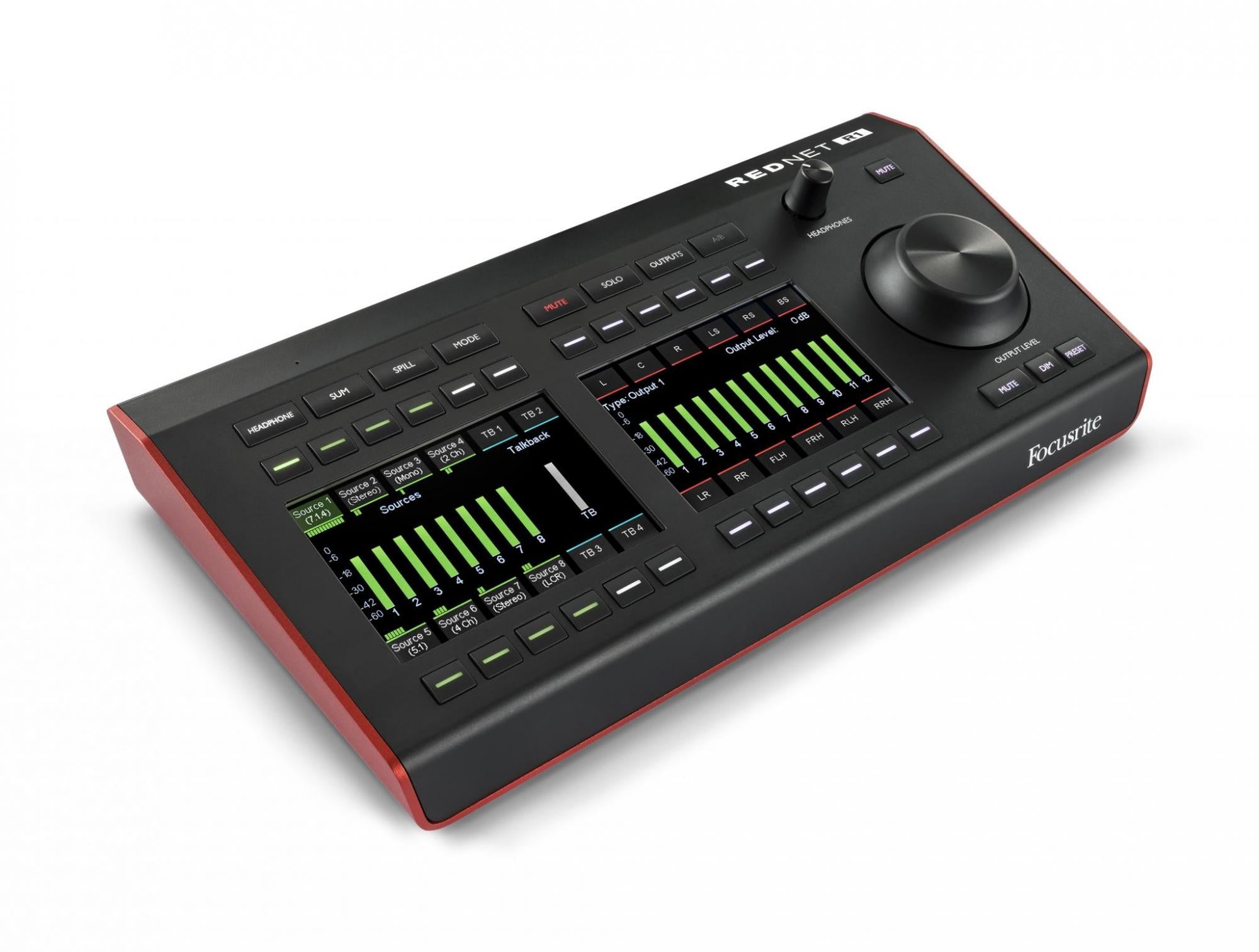 Focusrite Pro RedNet R1 Desktop Remote Controller for Red Interfaces - Dante Devices - Hollywood DJ