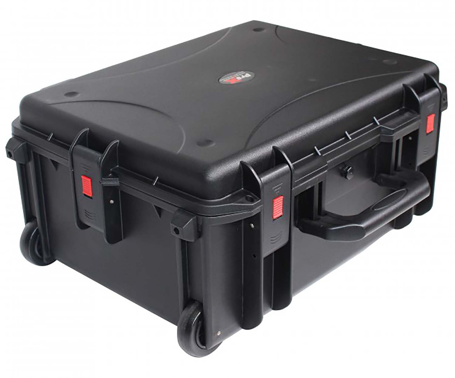 ProX XM-MAXI12 VaultX Watertight Case for 12 ApeLabs MAXI Lights with Extendable Handle and Wheels - Hollywood DJ
