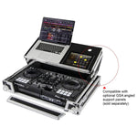 Odyssey FZGSPIDDJ8001, Pioneer DDJ-800 Flight Case With Bottom 1U Rack Space And Glide Platform - Hollywood DJ