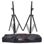 ProX T-SS82P Set of 2 Pro Air Speaker stand in Black with Carry Bags - Hollywood DJ