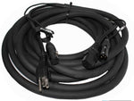 ProX XC-XLREC25 Power Cord and Audio Cable IEC Female to NEMA 15P & Balanced XLR-M to XLRF - 25 Feet - Hollywood DJ