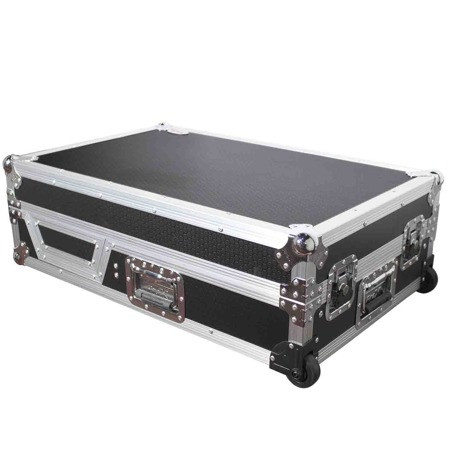 ProX XS-TMC1012WLT DJ Flight Case For Single Turntable and Mixer With Sliding Laptop Shelf and Wheels - Hollywood DJ