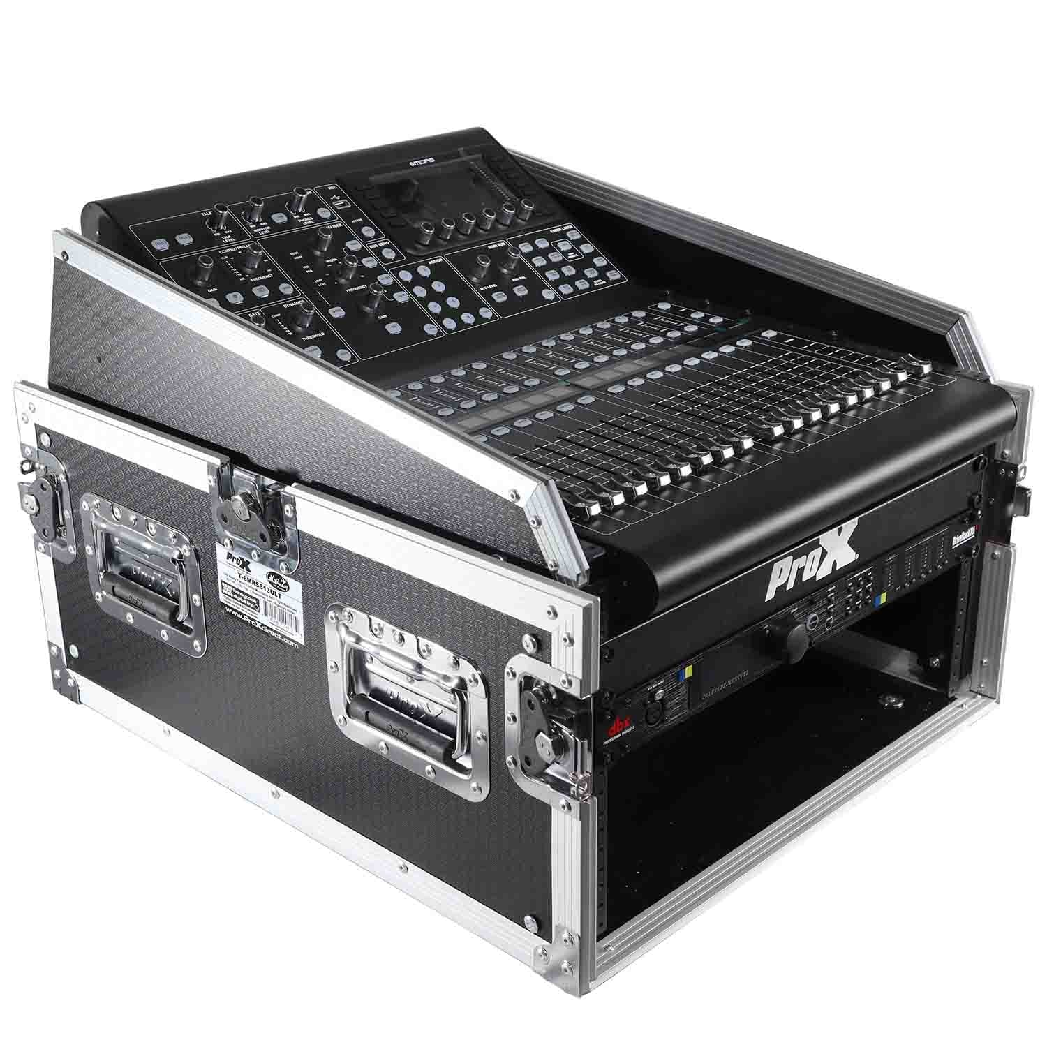 ProX T-6MRSS13ULT DJ Flight Case For 13U Top Mixer With Laptop Shelf - Hollywood DJ