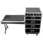 Odyssey FZWB6WDLX DJ Flight Case for Deluxe Six Drawer Workbox Tour with Casters and Side Table Odyssey