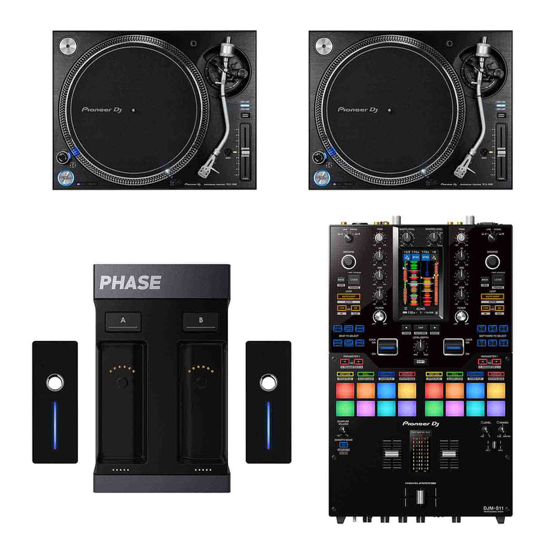 DJ PLX1000, DJMS11 Bundle with Phase DJ Essential Wireless Timecode Complete System - Hollywood DJ