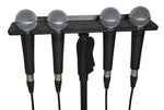 Gator Frameworks GFW-MIC-4TRAY Multi Mic Holder Ð Four (4) Mics - Hollywood DJ