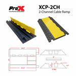 ProX XCP-2CH MK2 Professional Cable Ramp Protector - 2 Channels - Hollywood DJ