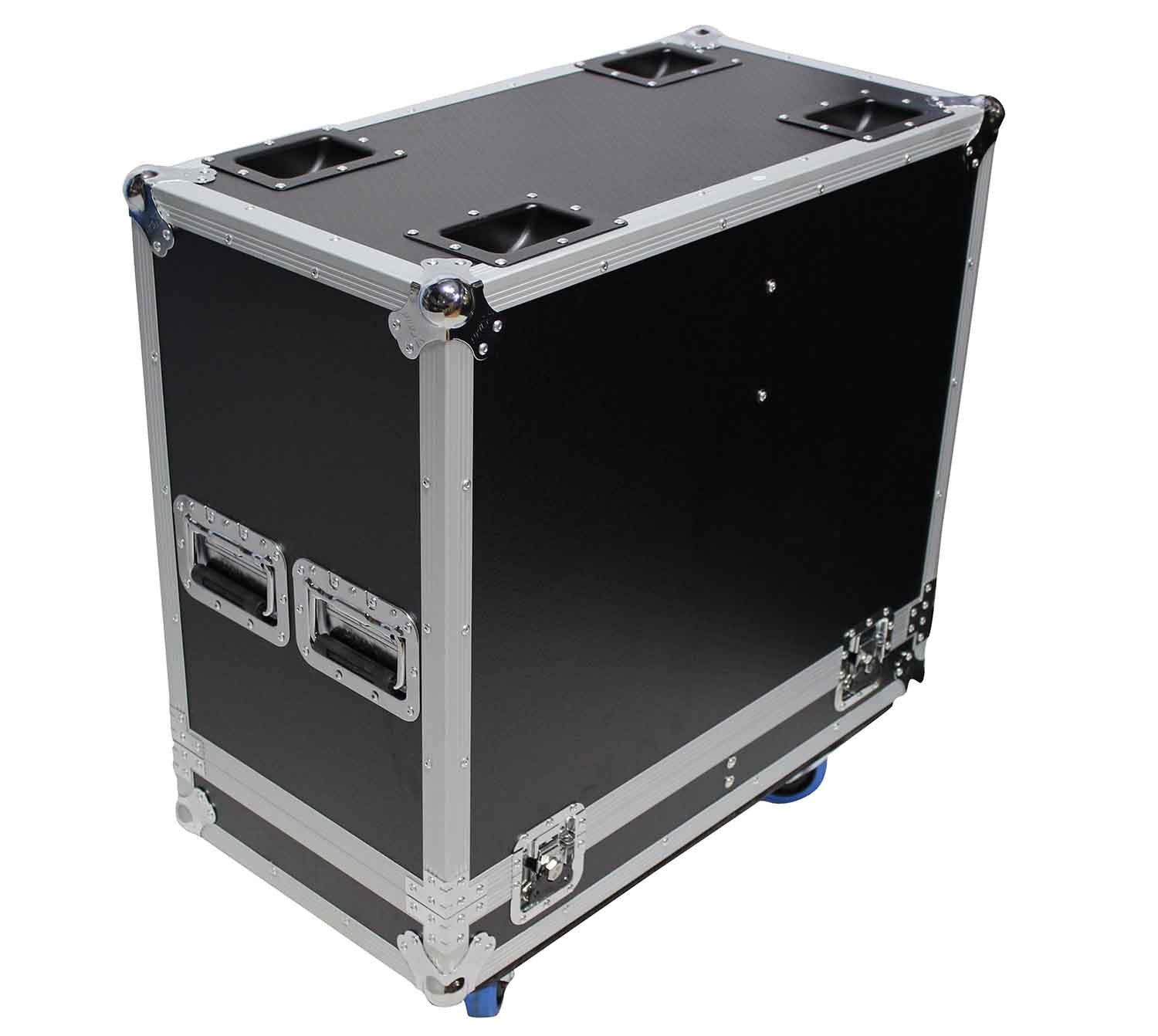 ProX X-RCF-NX15SMAX2W Stage Monitor Flight Case for 2 RCF NX 15-SMA W-4 Inch Casters - Hollywood DJ