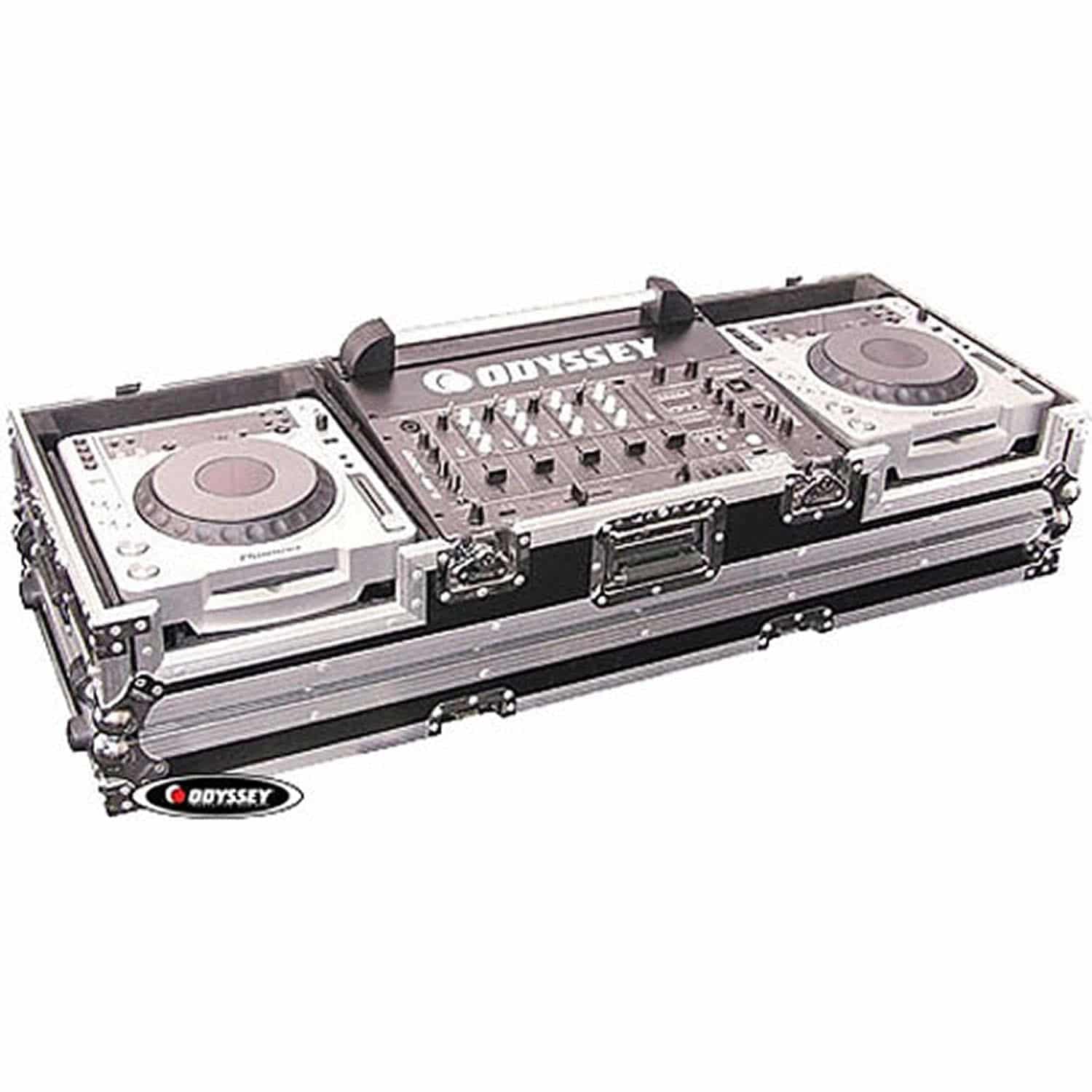 Odyssey FZ19CDJW, Rack Mount Mixer and Turntables Dj Coffin - Hollywood DJ