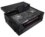 ProX XS-PRIME4 WLTBL Flight Case for Denon Prime 4 DJ Controller with Sliding Laptop Shelf - Black Finish - Hollywood DJ