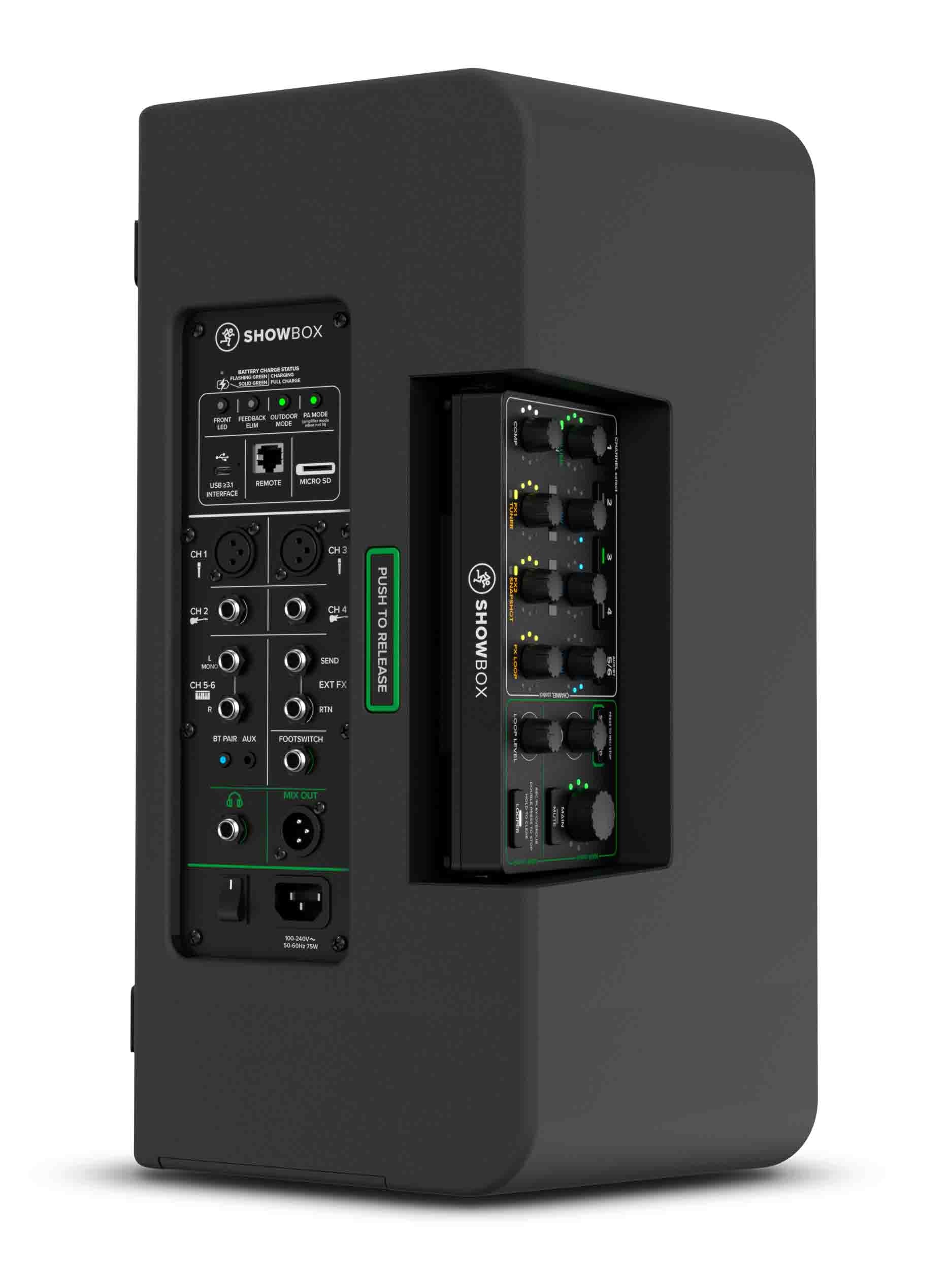 Mackie ShowBox Battery Powered All-In-One Performance Rig with Breakaway Mix Control Mackie
