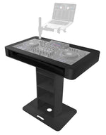 ProX XZF-DJCTBLCASE Control Tower DJ Stand with Laptop Arm, Travel Hard Cases - Black Finish - Hollywood DJ