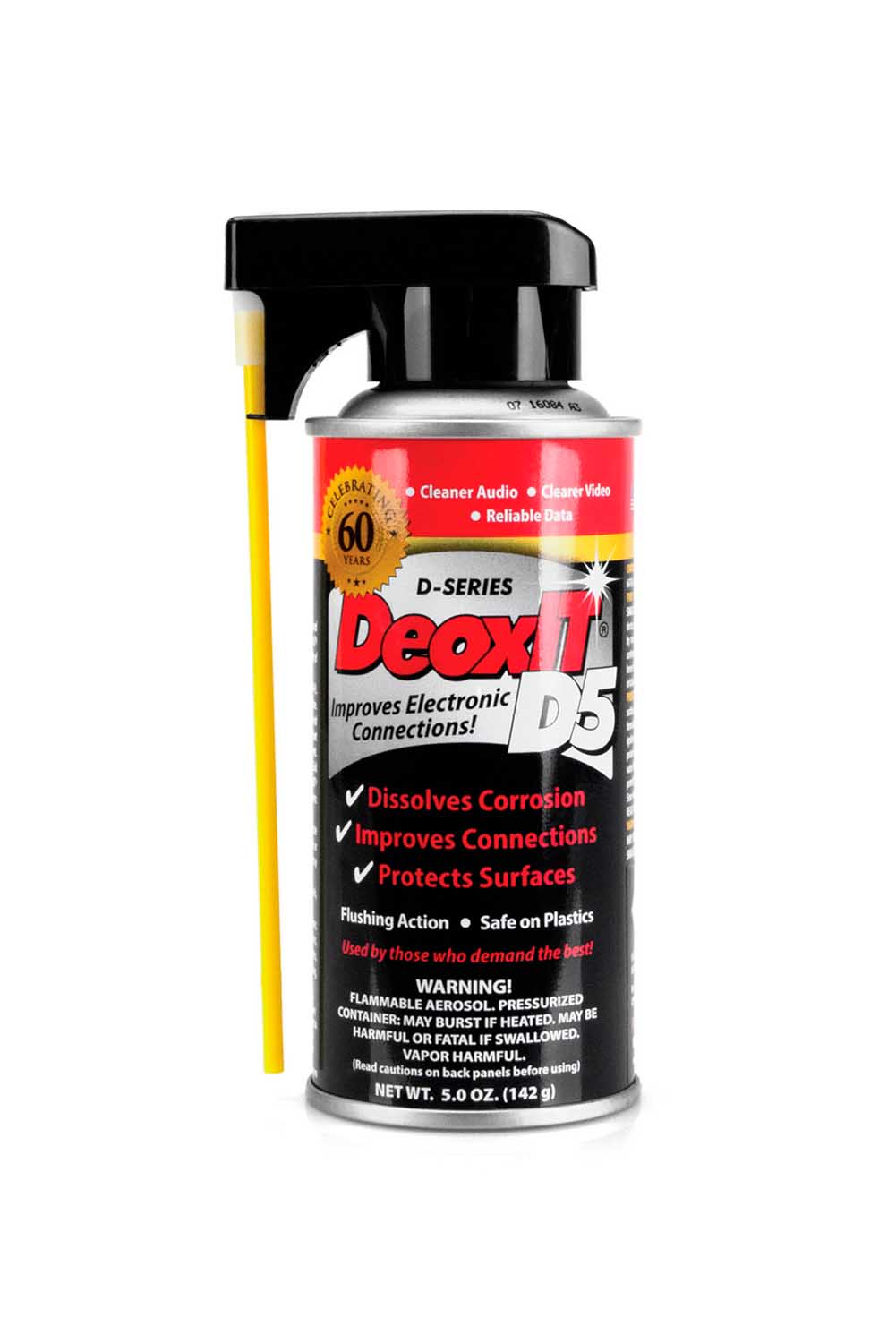 Hosa D5S-6 CAIG DeoxIT Contact Cleaner, 5% Spray, 5 oz - Hollywood DJ