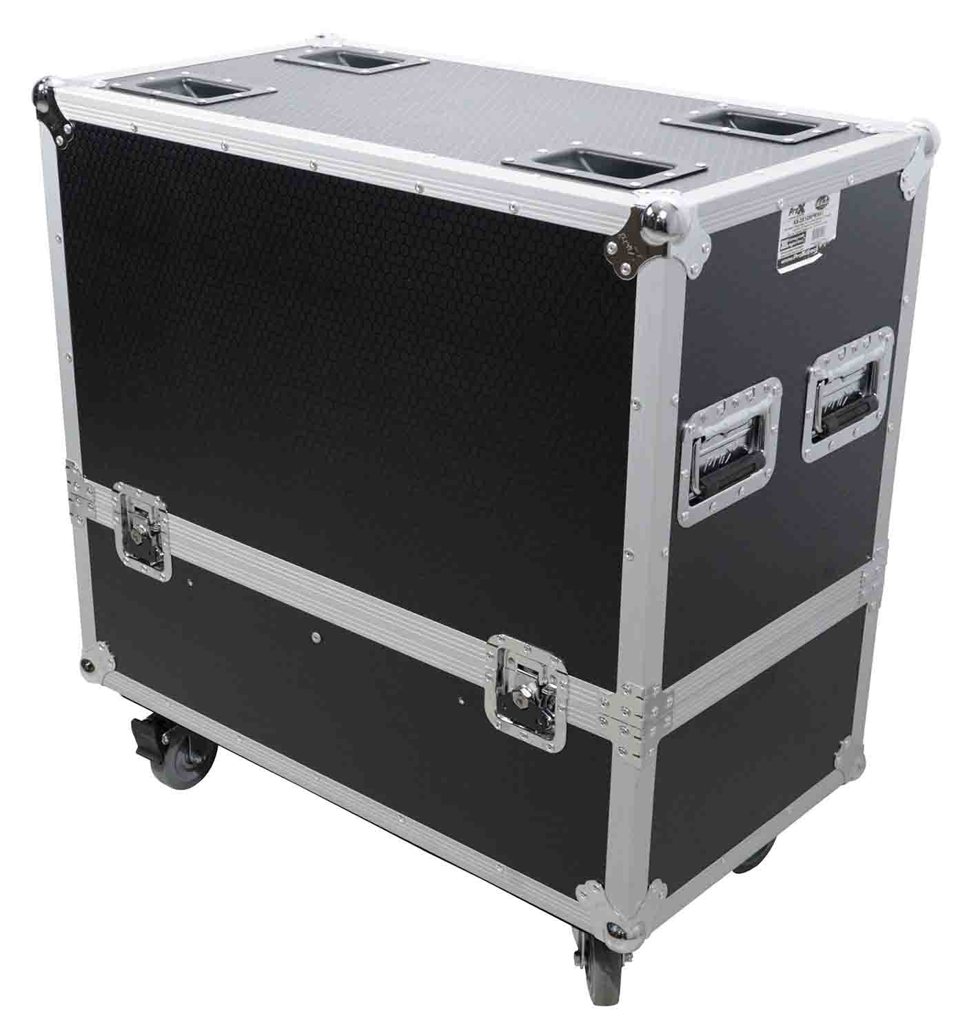 ProX X-RCF-NX32A ATA Flight Hard Case for Two RCF NX 32-A Speakers with Wheels - Hollywood DJ