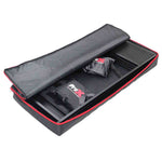 ProX XF-VISTA BL VISTA DJ Booth Facade Table Station with White/Black Scrim kit and Padded Travel Bag - Hollywood DJ
