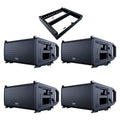 QSC LA108, 8" Powered Line Array Loudspeaker Package with Array Frame QSC