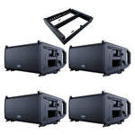 QSC LA108, 8" Powered Line Array Loudspeaker Package with Array Frame QSC