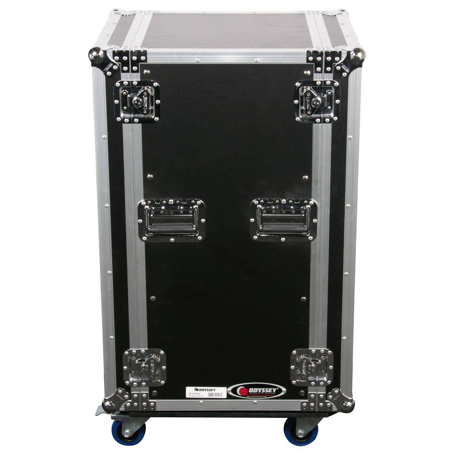 Odyssey FZAR20W, 20U Pro Amp Rack with Casters - Hollywood DJ