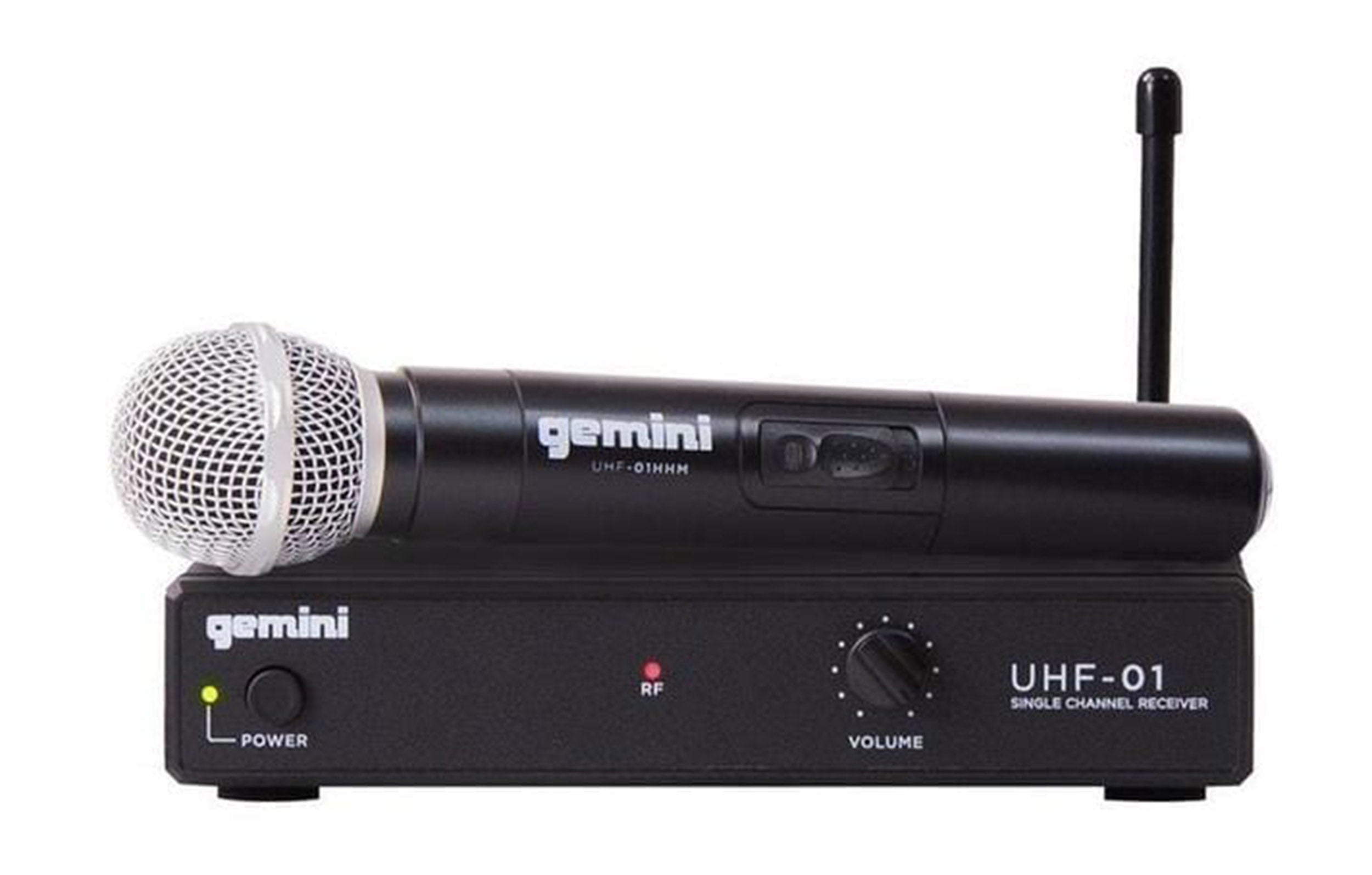 Gemini Sound UHF-01M-F1 Wireless Microphone System - Frequency: F1 517.6 - Hollywood DJ