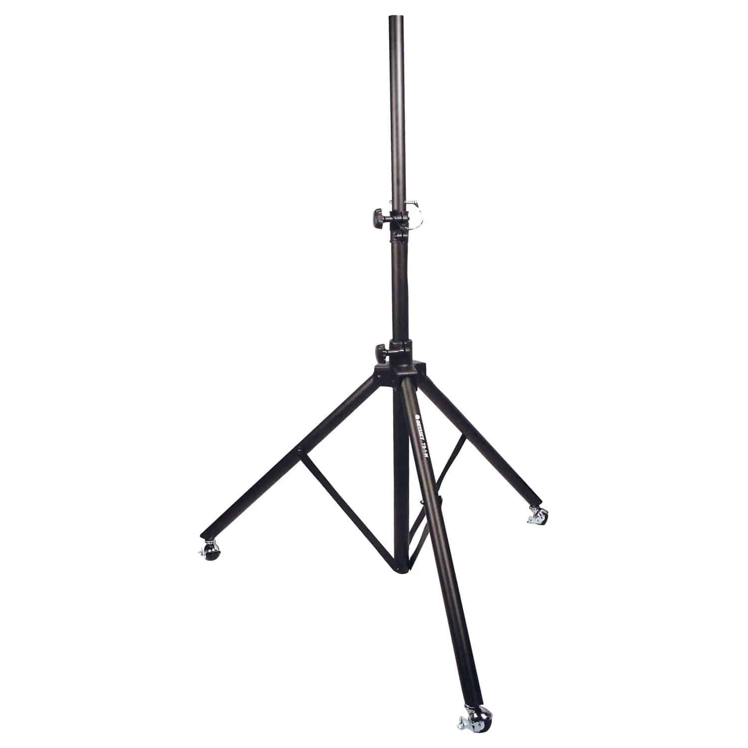 Odyssey LTS1W, 6 Feet Tall Black Speaker Tripod Stand with Wheels - Hollywood DJ