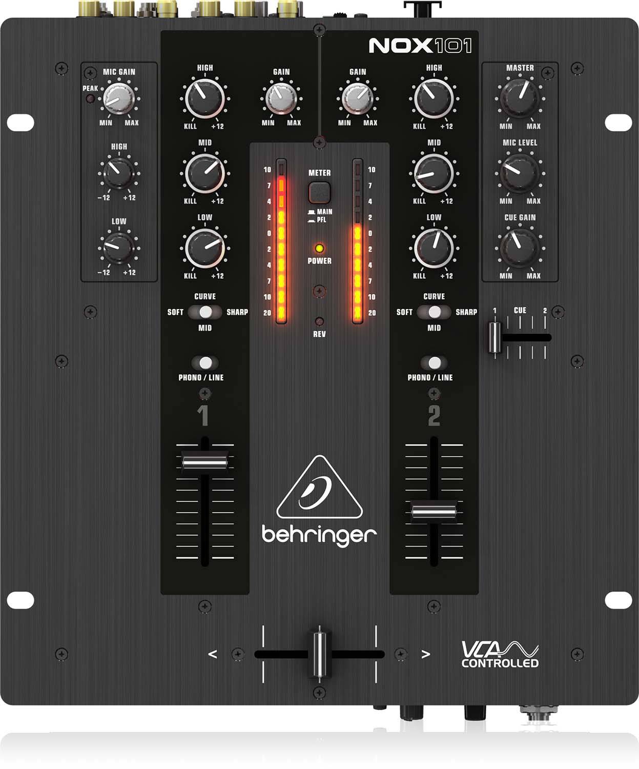 Behringer NOX101, Premium 2-Channel DJ Mixer With Full VCA-Control And Ultraglide Crossfader - Hollywood DJ