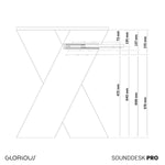 Glorious Sound Desk Pro for Professional Studio Workstation - White - Hollywood DJ
