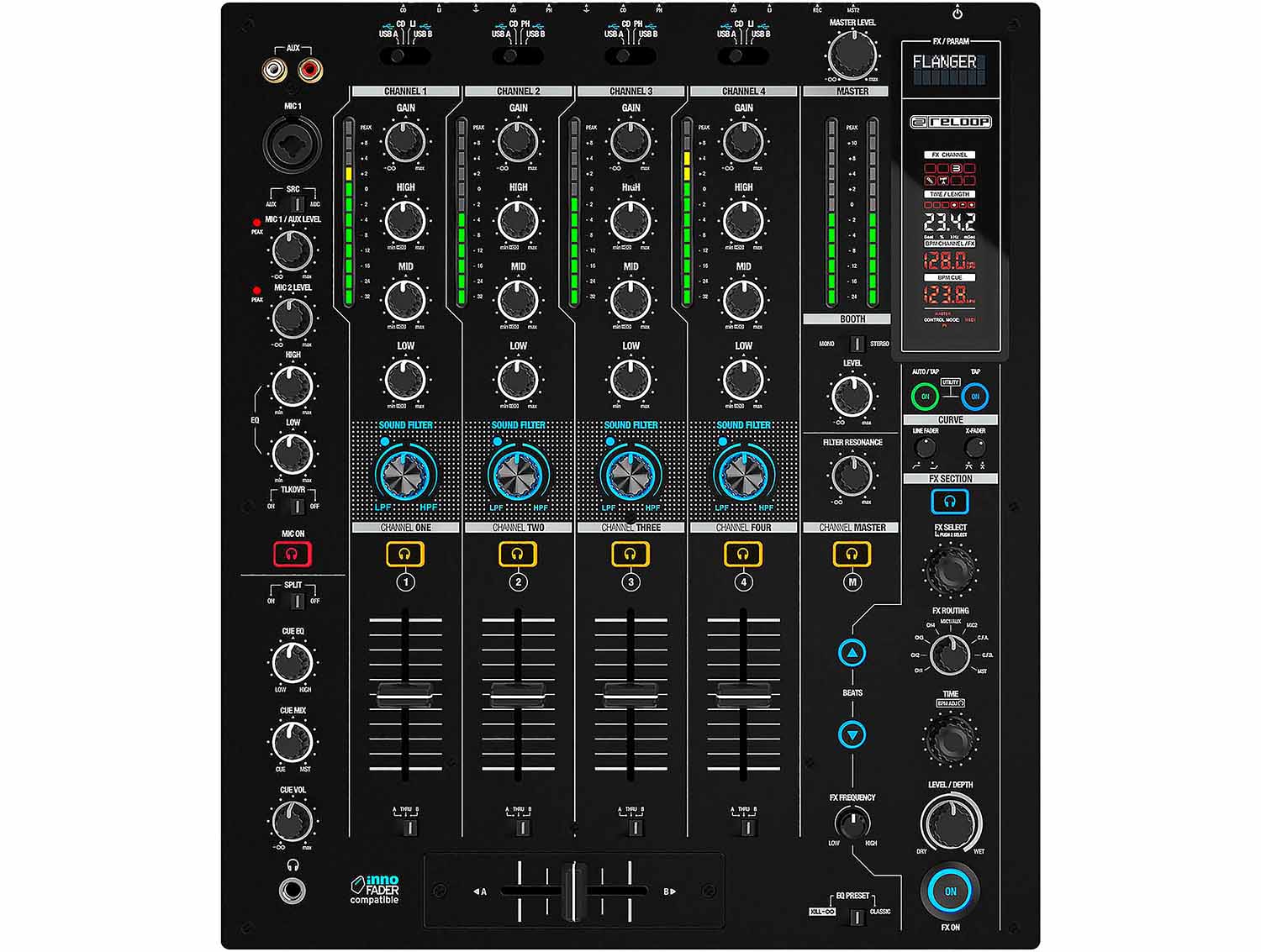 Reloop RMX-95 Digital Club Mixer with 24-Bit Dual Interface - Hollywood DJ