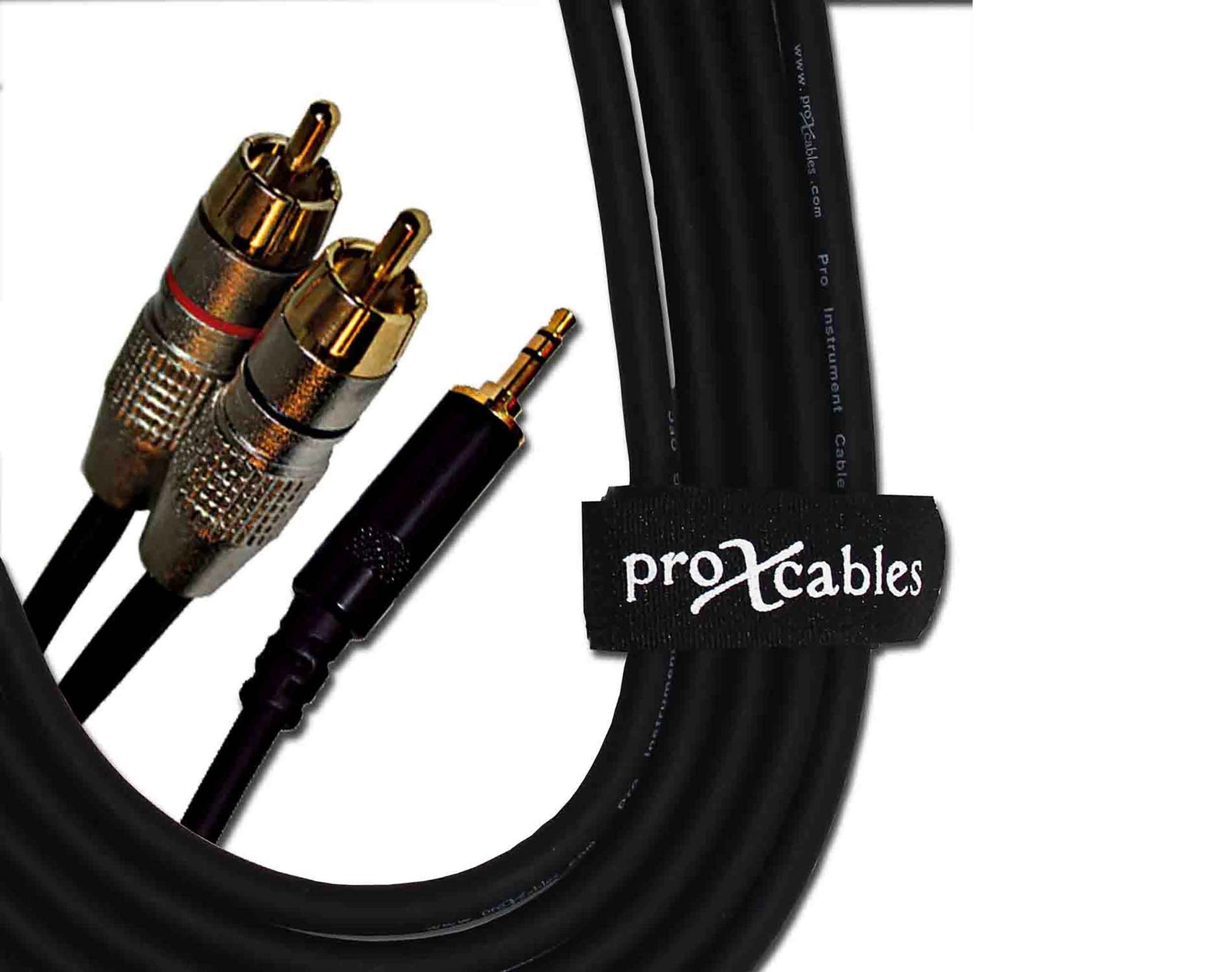 Prox XC-CMR15 Unbalanced 1/8" Mini TRS-M to Dual RCA-M High Performance Audio Cable - 15 Feet by ProX Cases