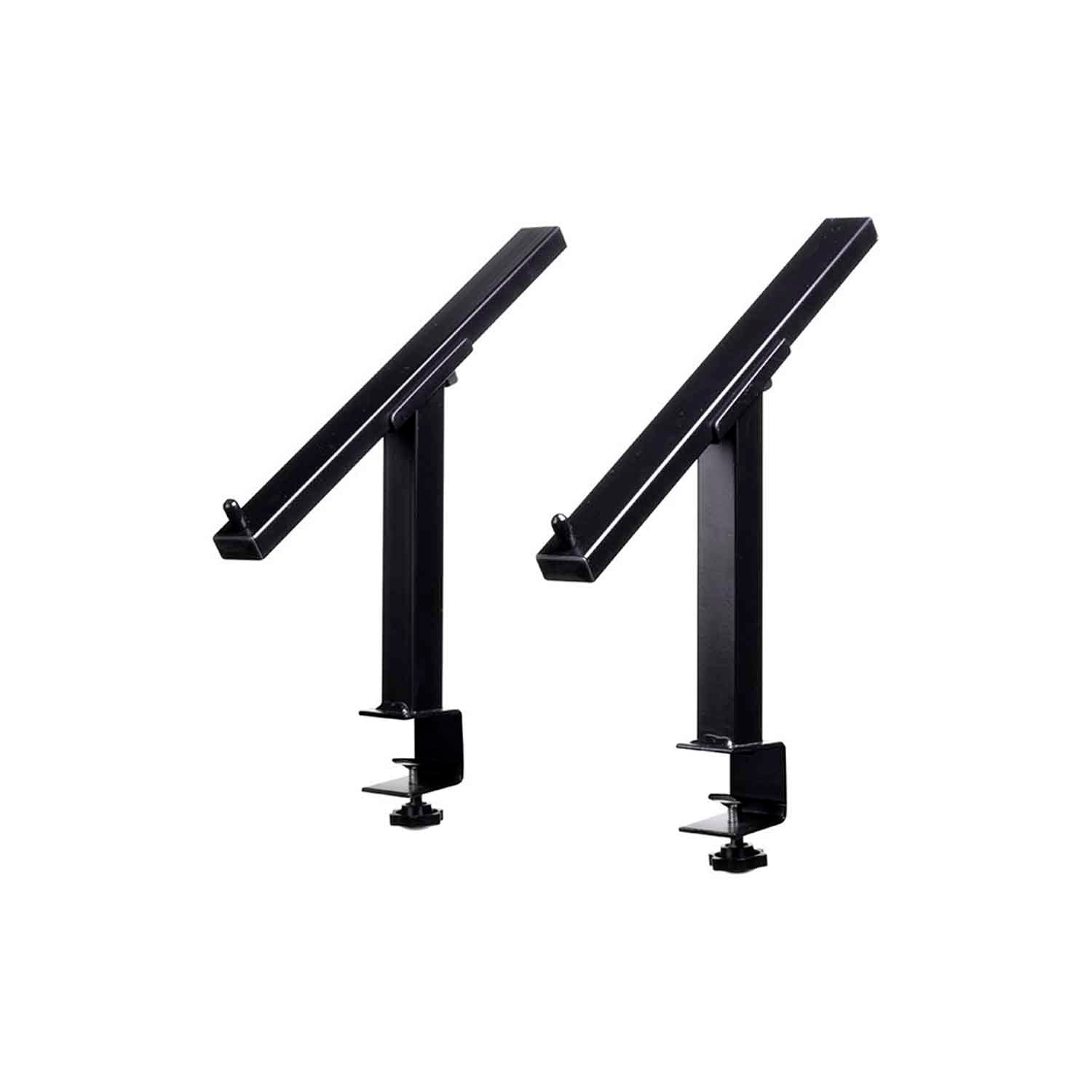 Headliner HL20002 La Brea Laptop Stand Brackets, Pair of Mounting Brackets With Table Clamps - Hollywood DJ