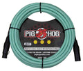 Pig Hog PHMH20SG, Hex Series Mic Cables (Seafoam Green, 20ft) - Hollywood DJ