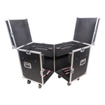ProX XS-MH275X2W, ATA Flight Style Road Case for (2) Moving Head Lighting Fixtures with (6) 4-inch Casters by ProX